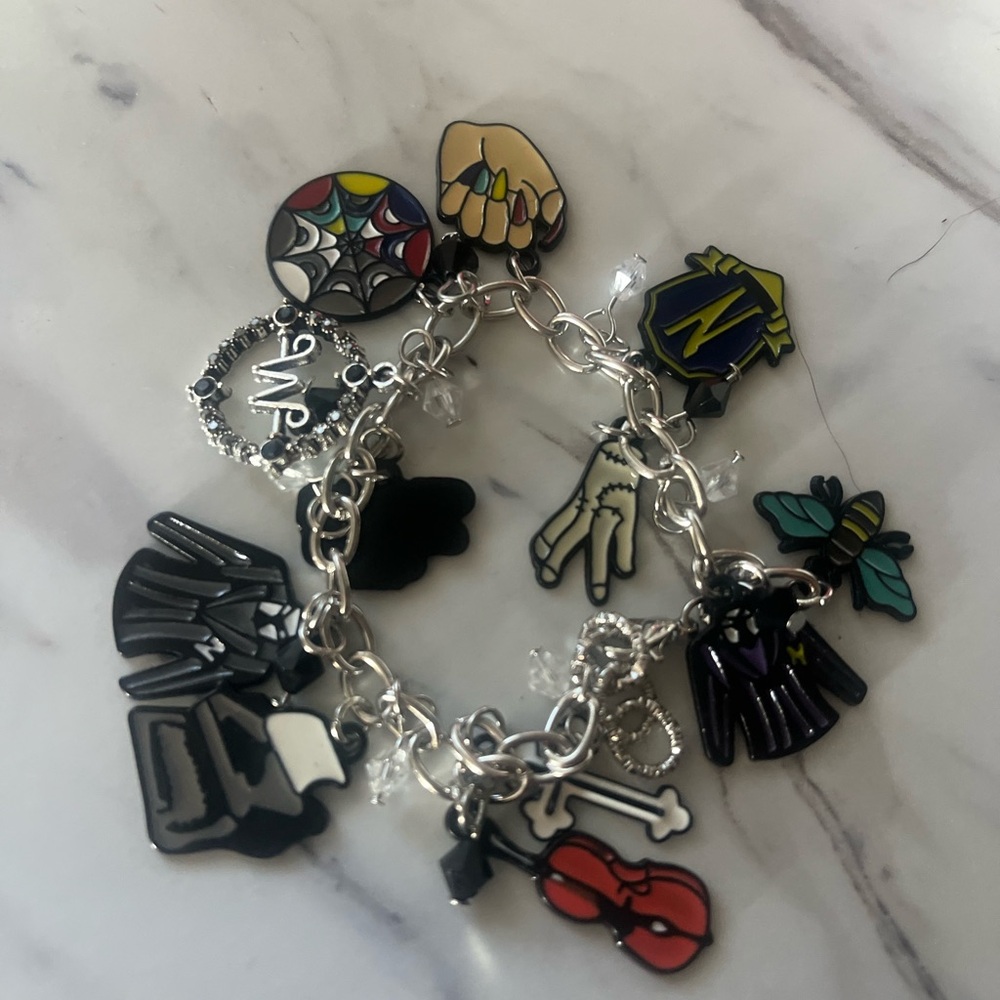 Eyork jewelry Colorful Charm Bracelet with Silver Chain